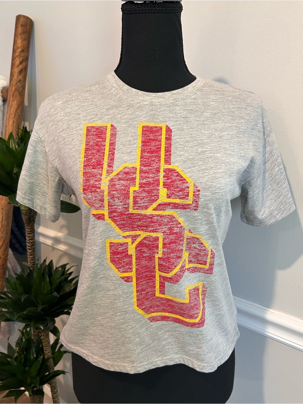 USC Kids Grey Logo T-Shirt - Large (10/12)